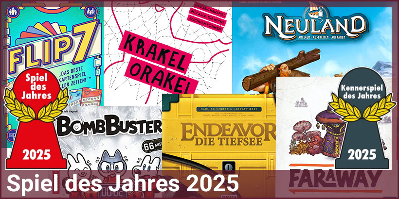 Die Nominierten zum Spiel des Jahres 2025
