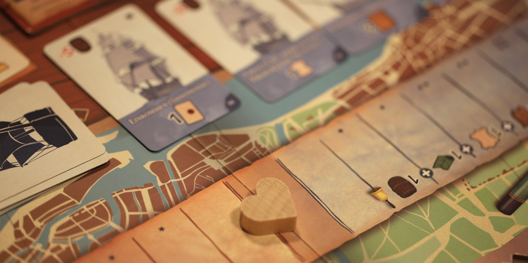 Rival Cities Brettspiel - Schiffe