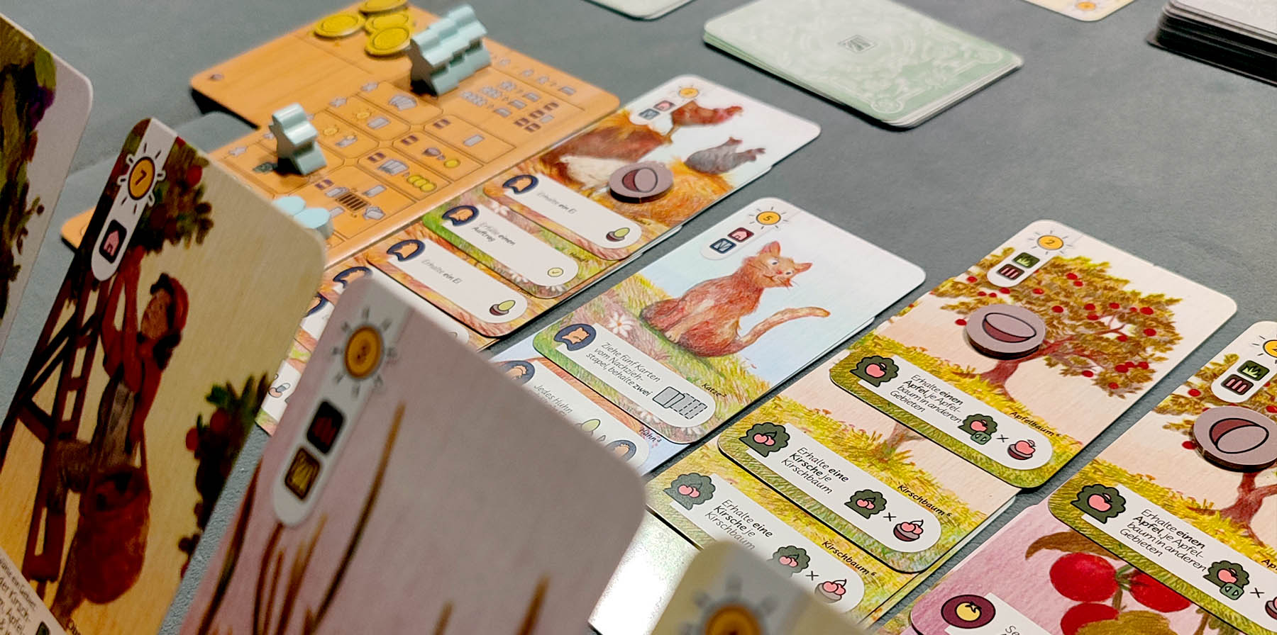 Landgut Brettspiel - Bäume und Hühner